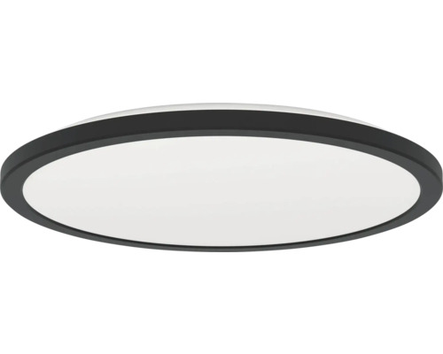LED Panel Eglo SLIM mit DIP-SWITCH Technologie, Ø 390 mm 18,5 W IP 44, schwarz Runde Deckenleuchte