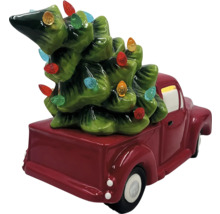 Dekorative LKW-Figur mit Weihnachtsbaum und Beleuchtung