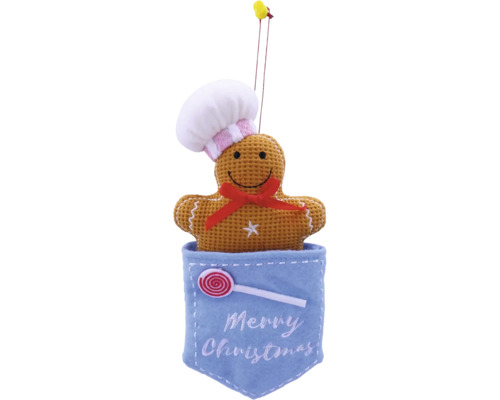 Christbaumhänger Lafiora Lebkuchenfigur 19 cm braun/blau