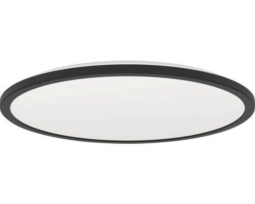 LED Panel Eglo SLIM mit DIP-SWITCH Technologie, Ø 500 mm 16,8 W IP 44, schwarz Runde Deckenleuchte