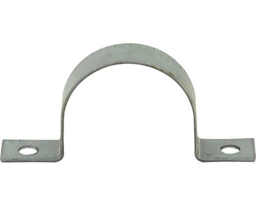 Rohrschelle aus Metall mit Befestigungslöchern