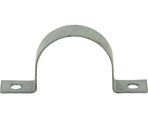 Rohrschelle aus Metall mit Befestigungslöchern