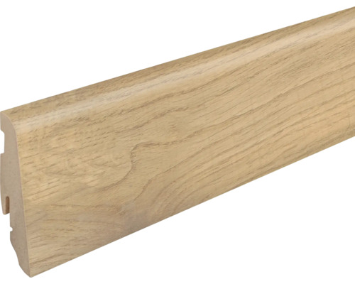 Sockelleiste FU060L1 Caramel Oak FOEI66X foliert 2400 x 58 x 19 mm Sockelleiste mit Holzstruktur