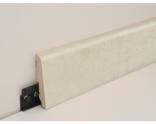 Sockelleiste aus Kunststoff mit Clipbefestigung