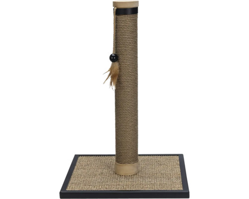 Kratzmöbel Designed by Lotte Kratzbaum Vyda 40 x 40 x 60 cm für Katzen bis 7 kg Sisal, Holz Katzenkratzbaum mit Sisalstamm und Spielzeug