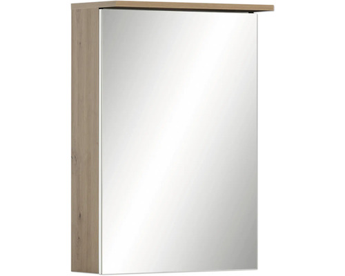 LED-Spiegelschrank Möbelpartner Jesper 1-türig 50,4x15,9x72,3 cm artisan eiche Spiegelschrank mit Holzrahmen