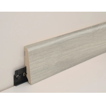 Sockelleiste mit Befestigungsclip an der Wand