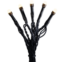 Lichterkette mit warmweißen LEDs und schwarzem Kabel