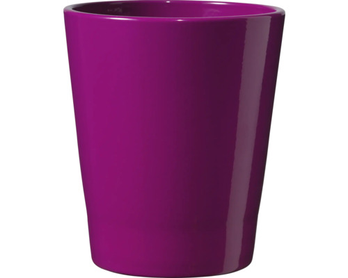 Lila Blumentopf aus Keramik