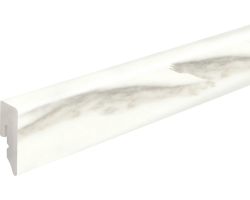 Sockelleiste PVC 15x38,5x2400mm Kunststoff Abschlussprofil mit Marmor Optik