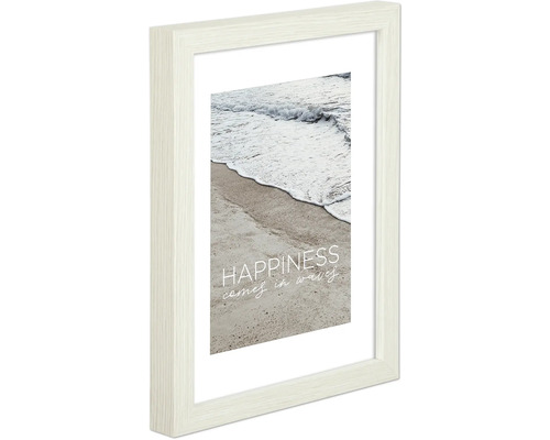 Bilderrahmen mit Motivdruck Strand und Spruch