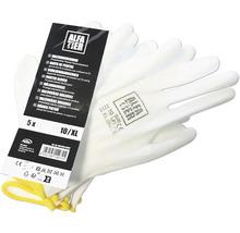 Fünf Malerhandschuhe Größe 10 beziehungsweise XL