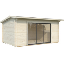 Gartenhaus aus Holz mit Schiebetür