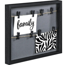 Dekorativer Bilderrahmen mit Schnur und Wäscheklammern