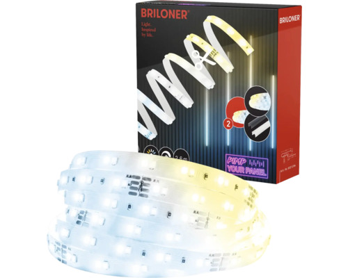 LED Stripe Briloner Pimp your Panel Ergänzungsset CCT, 2,62 m, 500 lm 3000 K, einstellbares weiß, dimmbar, IP 20, 230 V