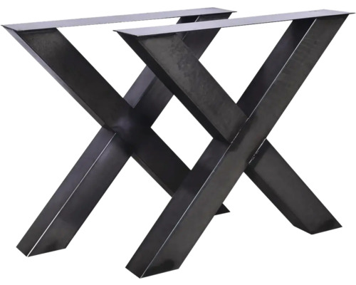 Tischgestell X Buildify Vierkant 100 780 x 100 x 720 mm Stahl schwarz