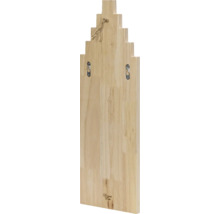 Rückseite einer Holzdekoration mit Aufhängern