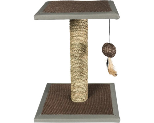 Katzenkratzbaum mit Sisalstamm, Plattformen und Spielzeug