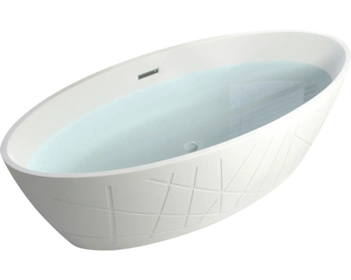 Freistehende Badewanne mit Füllung