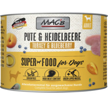Mac''s Hundefutter Pute und Heidelbeere für ausgewachsene Hunde