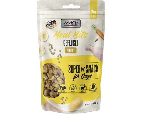 Hundefutter nass MAC´s DOG Meat Bits Geflügel 120 g getreidefrei Hundefutter nass MAC´s DOG Meat Bits Geflügel 120 g getreidefrei