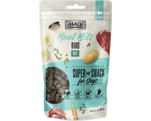 Hundefutter nass MAC´s DOG Meat Bits Rind 120 g getreidefrei Hundefutter nass MAC´s DOG Meat Bits Rind 120 g getreidefrei