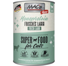 MAC''s Monoprotein Katzenfutter frisches Lamm im Futterbehälter