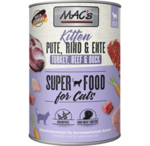 MAC''s Kitten Nassfutter mit Pute, Rind und Ente für Katzen