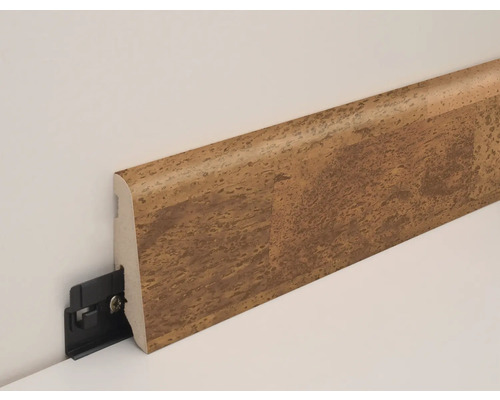 Sockelleiste mit Clip zur Wandmontage