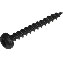 Schwarze Schraube mit Linsenkopf