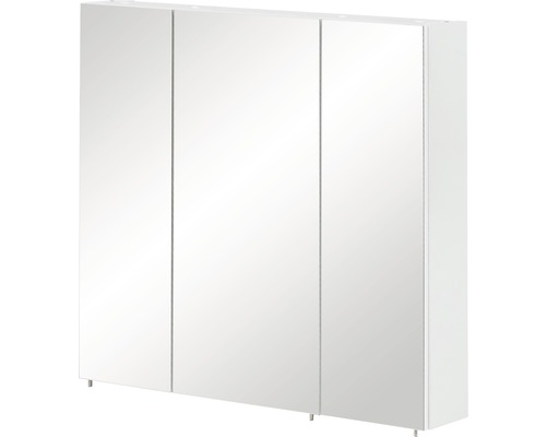 Spiegelschrank Möbelpartner Basic 3-türig 70x16x70 cm weiß hochglanz