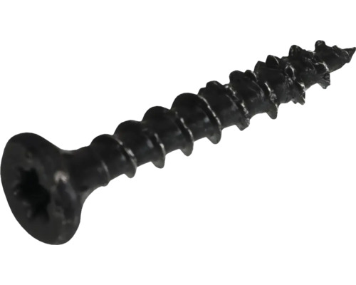 Schraube Spanplattenschraube Senkkopf I-Stern Vollgewinde Ø 3 x 30 mm schwarz 100 Stück