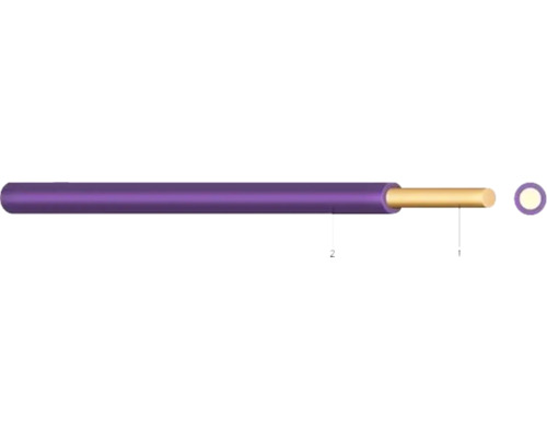 Aderleitung H07V-U 1 x 1,5 mm² 20 m, violett
