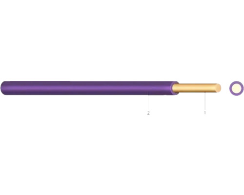 Aderleitung H07V-U 1 x 2,5 mm² 100 m, violett
