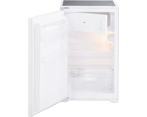 Geöffneter, freistehender Kühlschrank