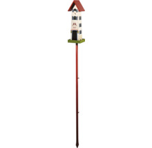 Vogelhaus auf einem Pfahl für den Garten