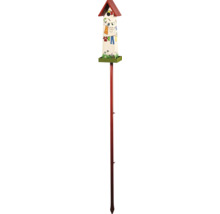 Vogelhaus mit Ständer und Wäscheleine-Motiv