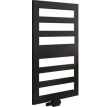 Schwarzer Badheizkörper mit horizontalen Heizstäben