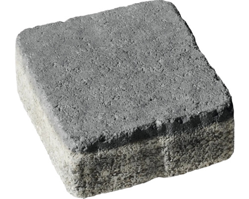 Grauer Pflasterstein aus Beton.