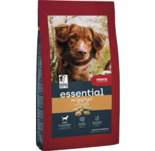 Verpackung von Mera Essential Hundefutter mit Geflügel für ausgewachsene Hunde