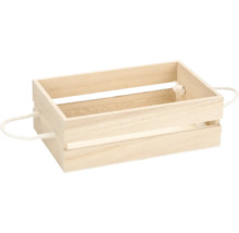 Holzkiste mit Griffen