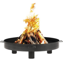 Feuerschale mit brennendem Holz