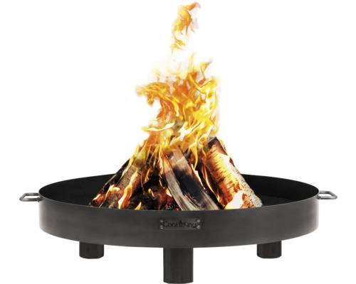 Feuerschale mit brennendem Holz