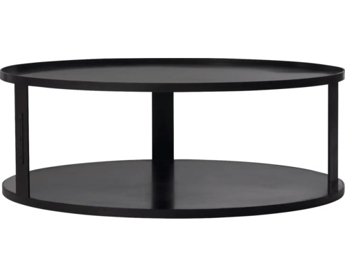 Runder Couchtisch mit zwei Ablageflächen