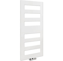 Weißer Handtuchwärmer mit horizontalen Streben für das Badezimmer