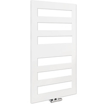 Weißer Badheizkörper mit horizontalen Heizrohren