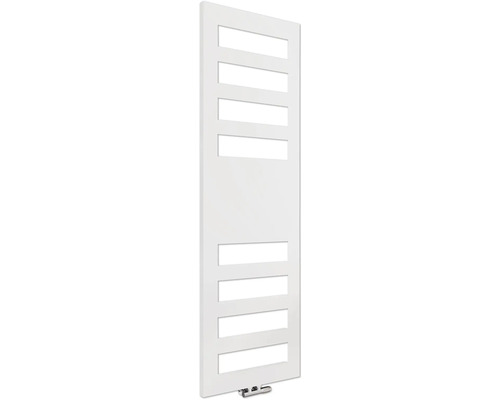 Weißer Badheizkörper mit horizontalen Heizrohren