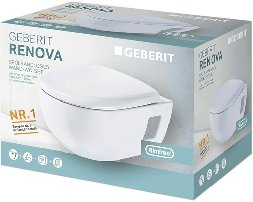 Geberit Renova spülrandloses Wand-WC-Set im Karton