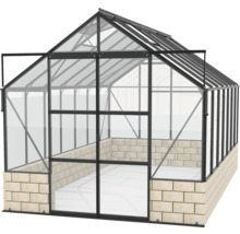 Gewächshaus mit Rahmen und Fundament