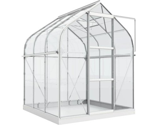 Gewächshaus mit Regalen